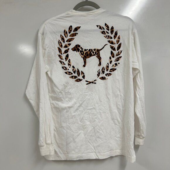 0356 Victoria’s Secret PINK Leopard Logo Long Sleeve Tee soft cotton cozy vibe - Picture 3 of 10
